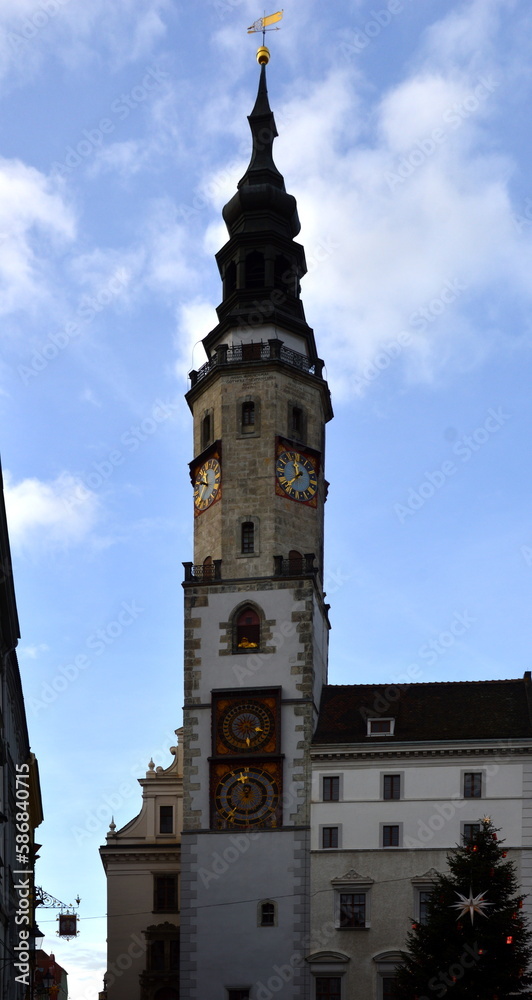 Obraz premium Historical City Hall in the Old Town of Görlitz, Sachsen