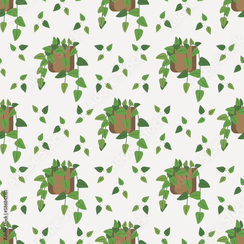 botanical leaves seamless pattern design