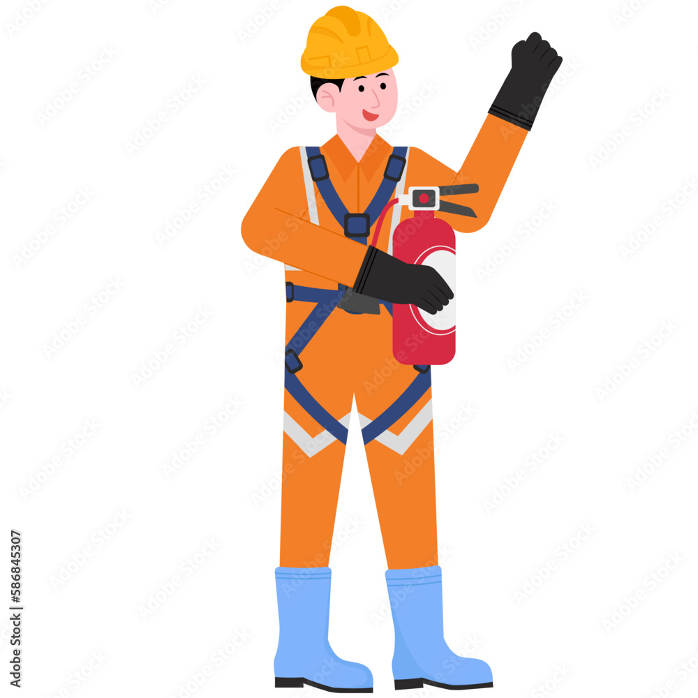 Safety Engineer Illustration Safety Engineer Illustration