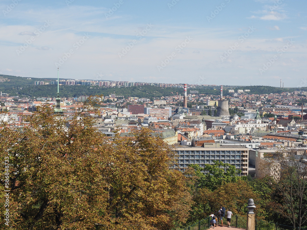 Fototapeta premium Aerial view of Brno
