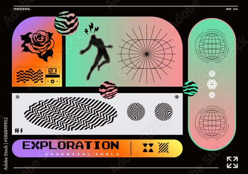 Layout dystopian poster design abstract background visual communication general electrics fkn design print media archive icographica