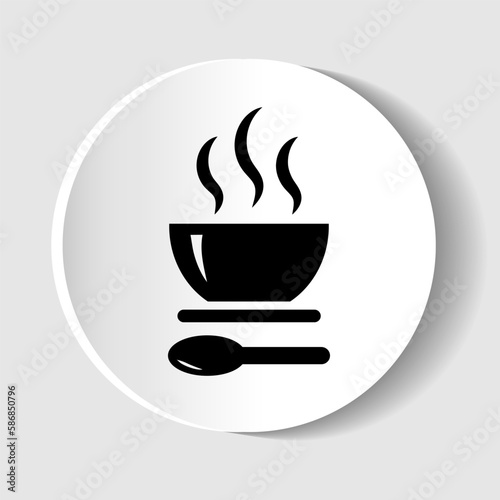 Soup meal vector icon, hot food symbol. Modern, simple flat vector illustration for web site or mobile app