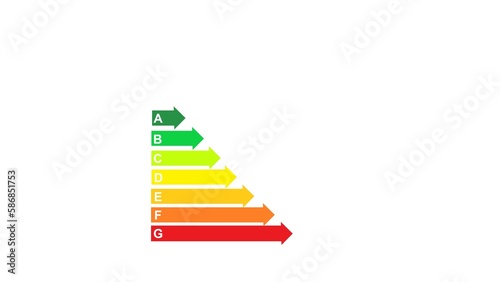 Checklist with Energy Efficiency Diagram  White Background.