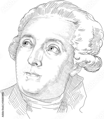 Schilderij op canvas Antoine-Laurent de Lavoisier - after the French Revolution, was a French noblema