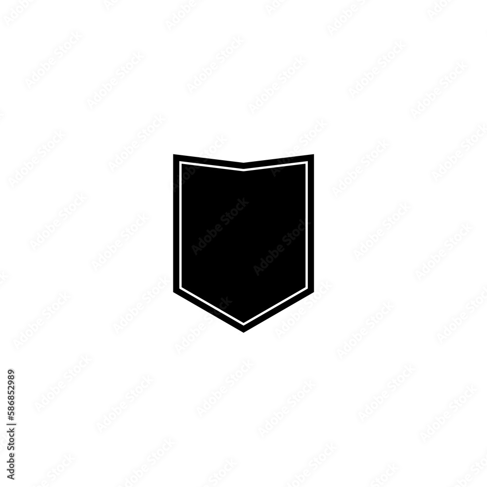 Black shield silhouette icon. Shields awards silhouette isolated on white background Black shield silhouette icon. Shields awards silhouette isolated on white background