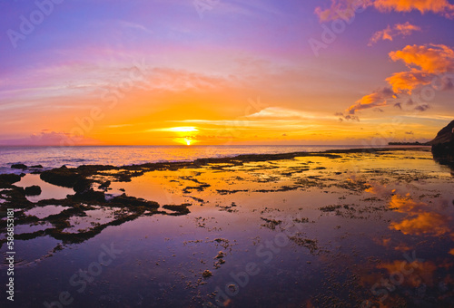An awesome Makaha Sunset @ a local tide pool known as Patrick's Pond.  photo