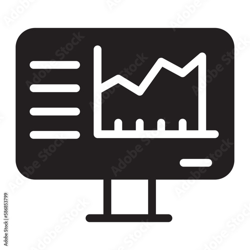stock market glyph icon