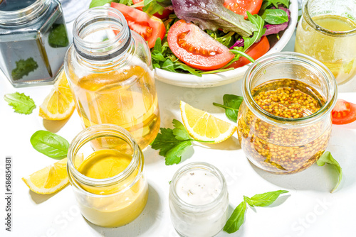 Variety of sauces and salad dressings