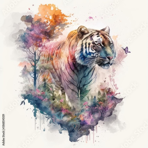 A majestic tiger Generative Ai