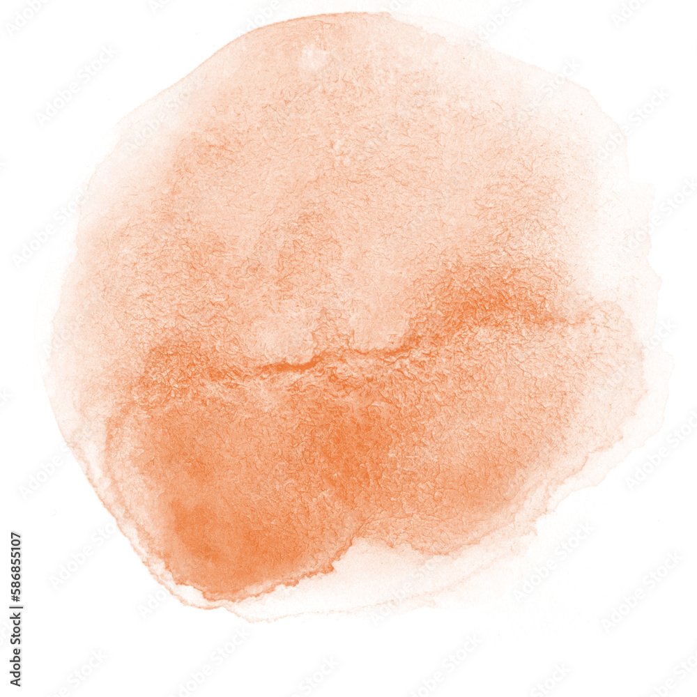 Fototapeta premium Yellow Brown Watercolor Circle