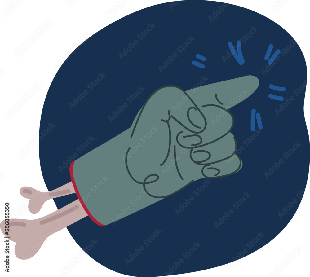 Finger Zombie Vector Cartoon vector illustration of blood zombie hand. Zombie hand. Green ...