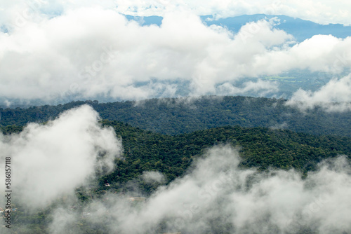 View of the forest mountains and cloud