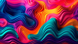 Abstract colorful paint flow. Wave liquid shape. Dynamic mixture of acrylic paints. Generative AI	