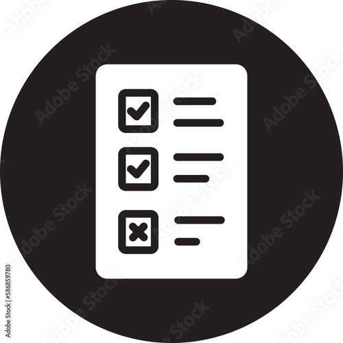 checklist glyph icon