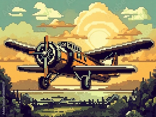 pixelart plane