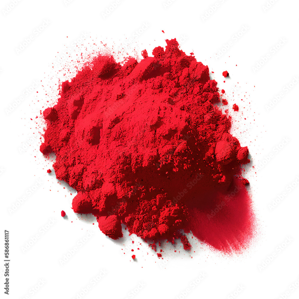 red powder background, ai generation