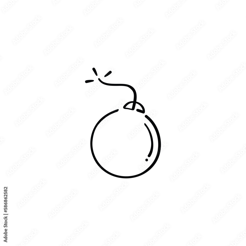 Bomb Line Style Icon Design Bomb Line Style Icon Design