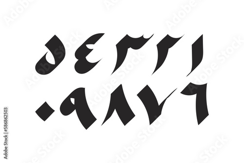 arabic number design 