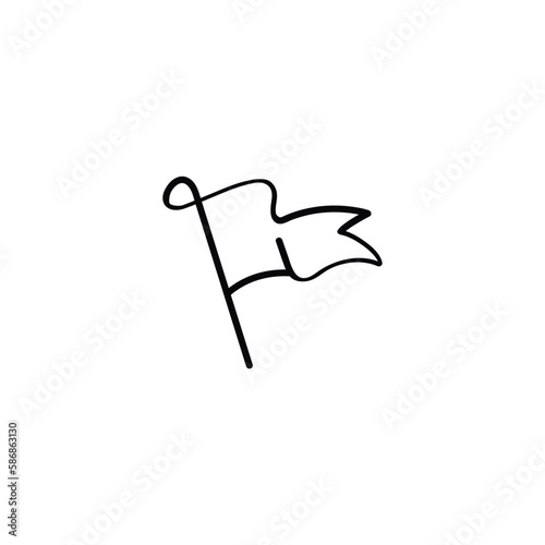 Flag Line Style Icon Design