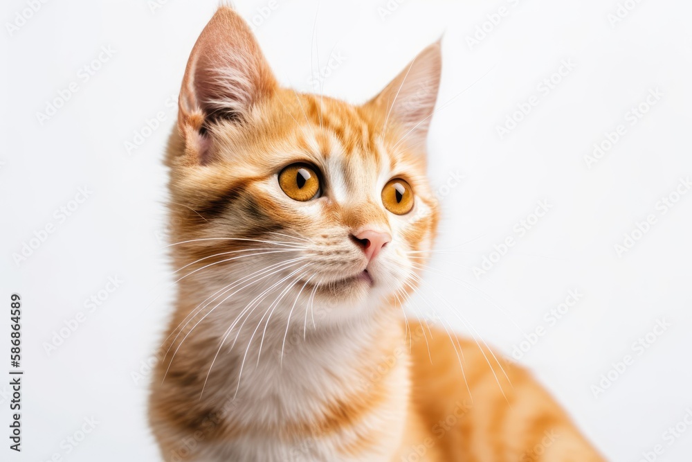 adorable orange kitty header. Generative AI adorable orange kitty header. Generative AI