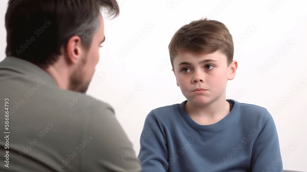 therapy boy at the psychiatrist, created with Generative AI Technology therapy boy at the psychiatrist, created with Generative AI Technology