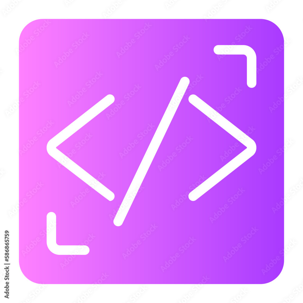 coding gradient icon coding gradient icon