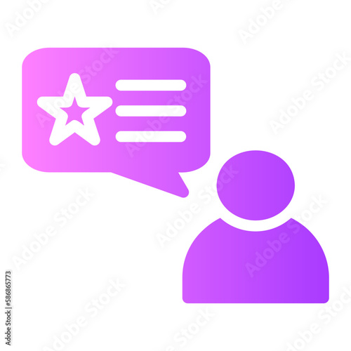 testimonial gradient icon