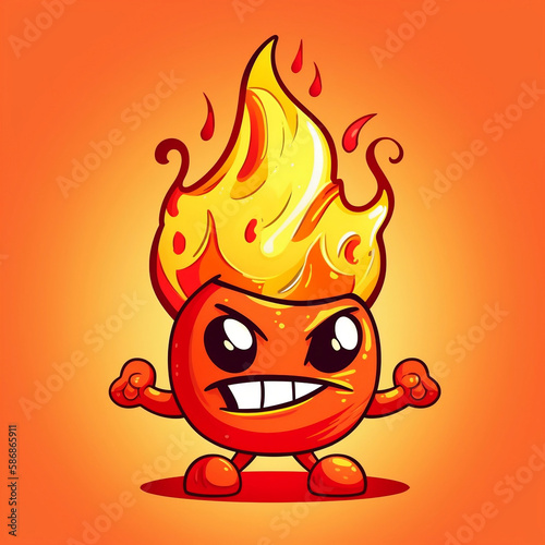 Little flaming character