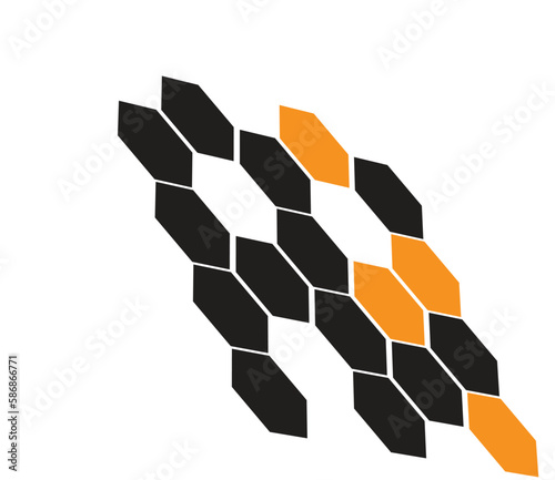 abstract background with squares, Pattern Logo, Polygon Pattern, 