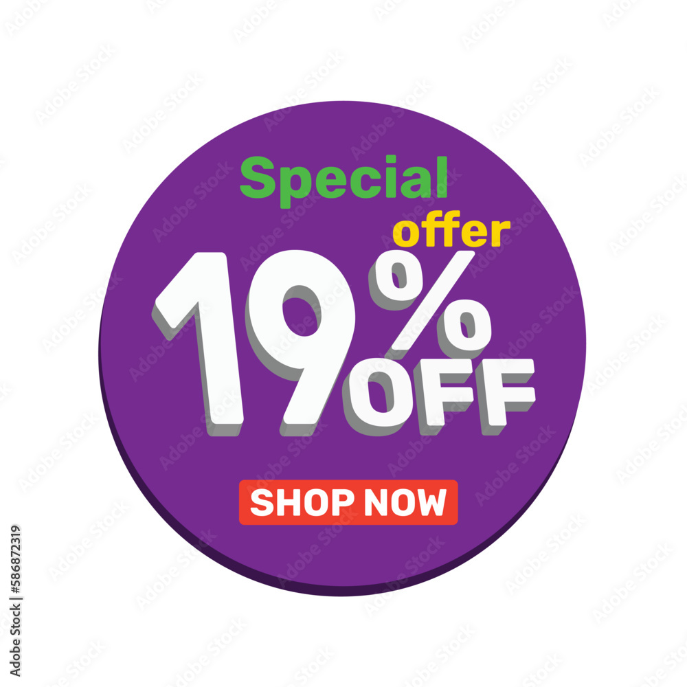 19% off vector illustration template design. 19% off vector illustration template design.