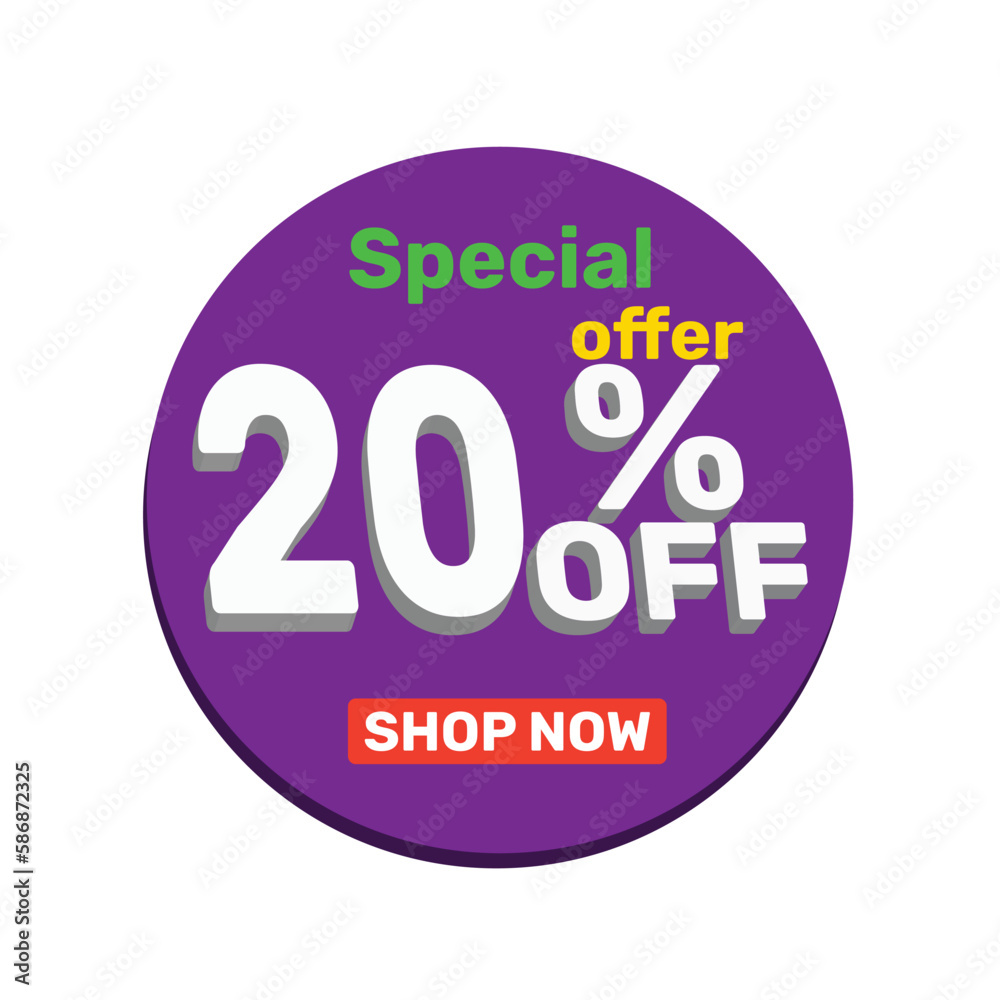 20% off vector illustration template design. 20% off vector illustration template design.