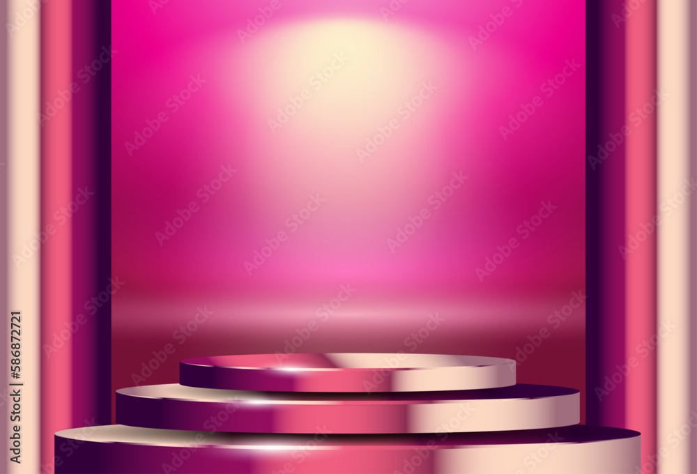 Abstract scene background. Product presentation, mock up, show cosmetic product, Podium, stage pedestal or platform. Vector illustration Abstract scene background. Product presentation, mock up, show cosmetic product, Podium, stage pedestal or platform. Vector illustration