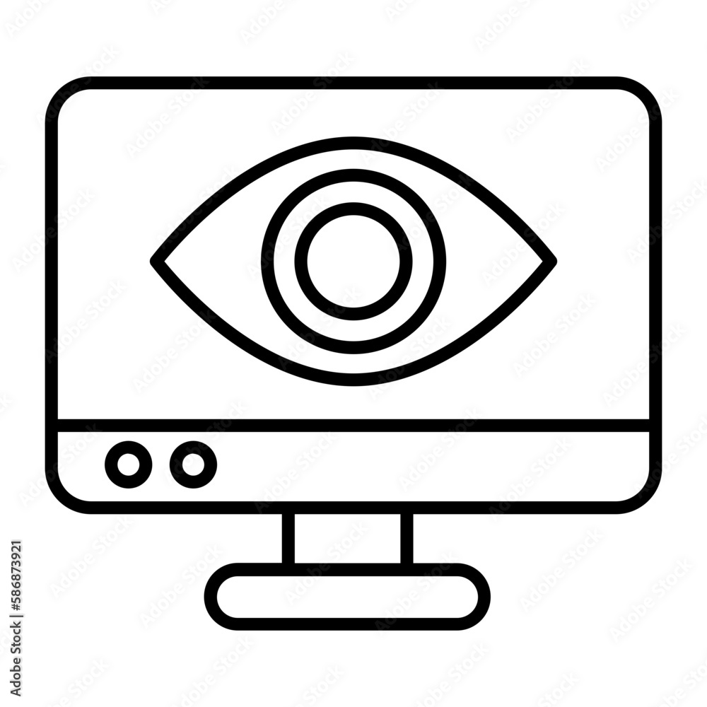 Online Visibility Outline Icon Online Visibility Outline Icon