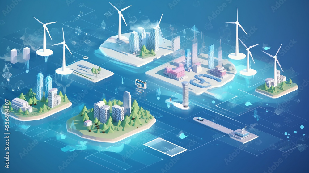 The utilization of renewable resource technology in decreasing pollution and carbon emissions is the path towards environmental preservation. Generative AI.