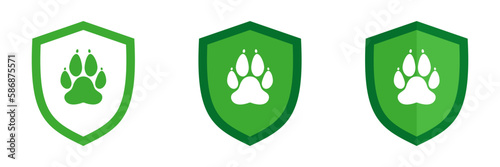 Pet insurance icon. Set of illustrations	