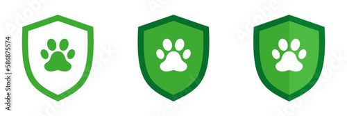 Pet insurance icon. Set of illustrations