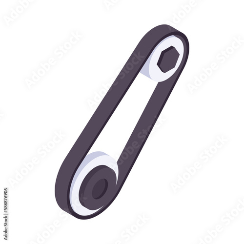 Isometric Belt Drive Icon