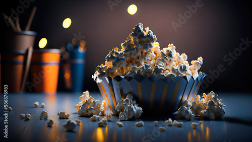 Popcorns in Paper Box, Generative AI