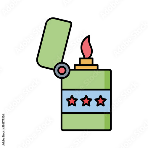 Cigarette lighter Vector Icon

