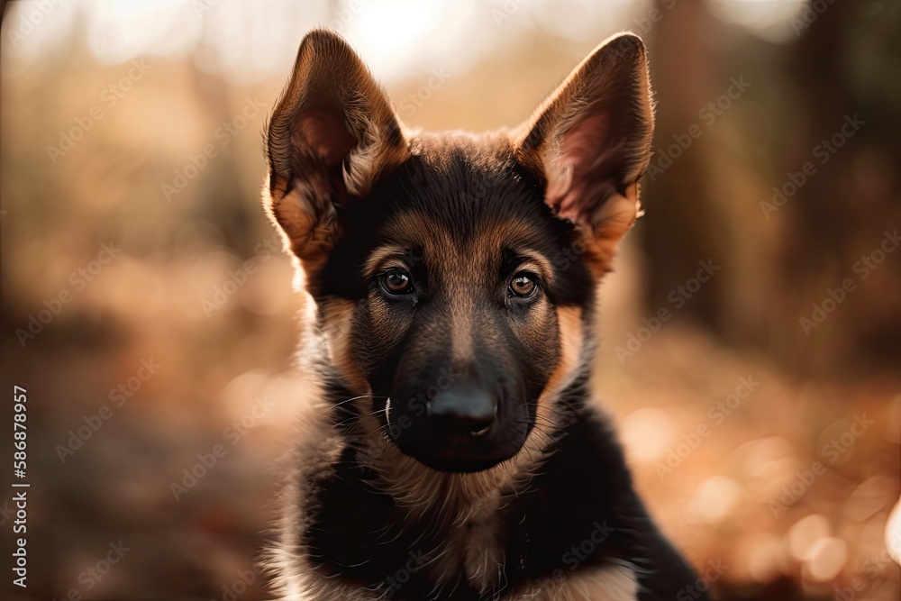 My adorable German Shepherd puppy. Generative AI