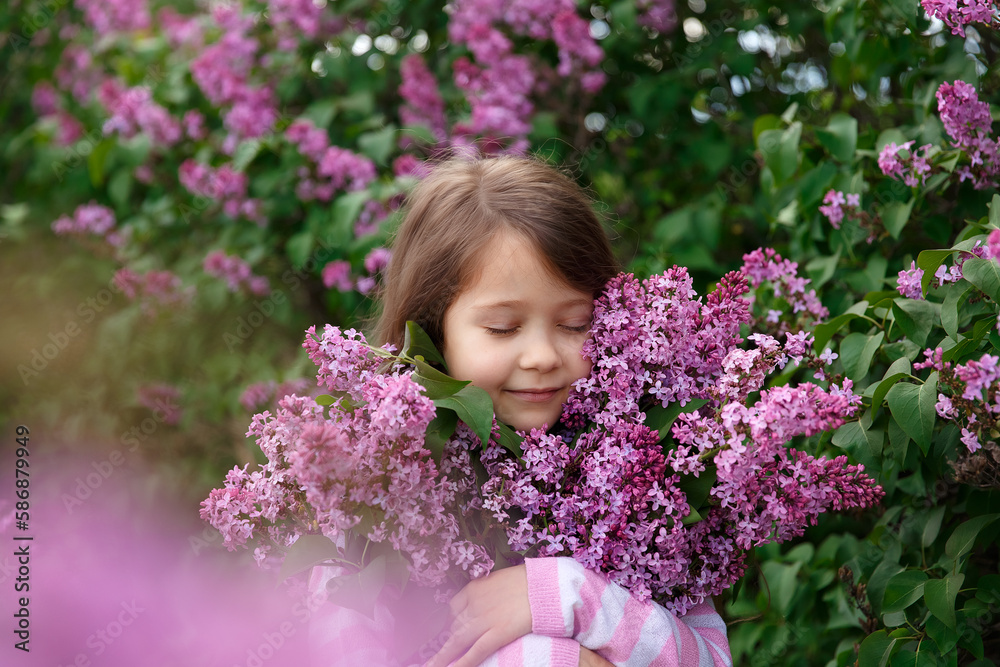 a little girl in a lilac bush, a girl near a flowering bush, lilacs in spring, bushes bloom
a little girl in a lilac bush, a girl near a flowering bush, lilacs in spring, bushes bloom