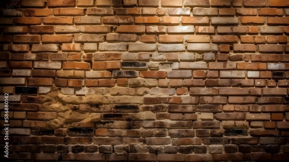 Background of brick wall texture. Brick wall background for interior or exterior design. Generative AI Background of brick wall texture. Brick wall background for interior or exterior design. Generative AI