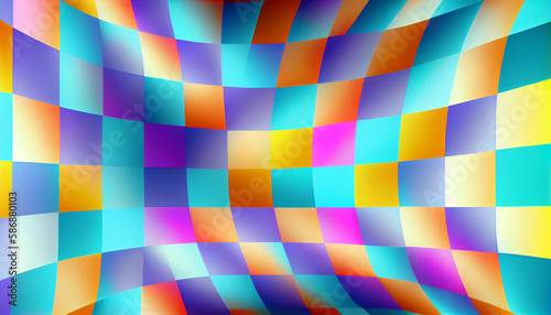  abstract vibrant checkered pattern- background