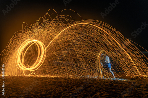 Light painting - Fire warrior