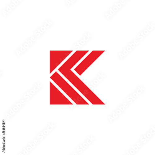 Free Download letter k stripes arrows geometric logo vector - GFXLoad