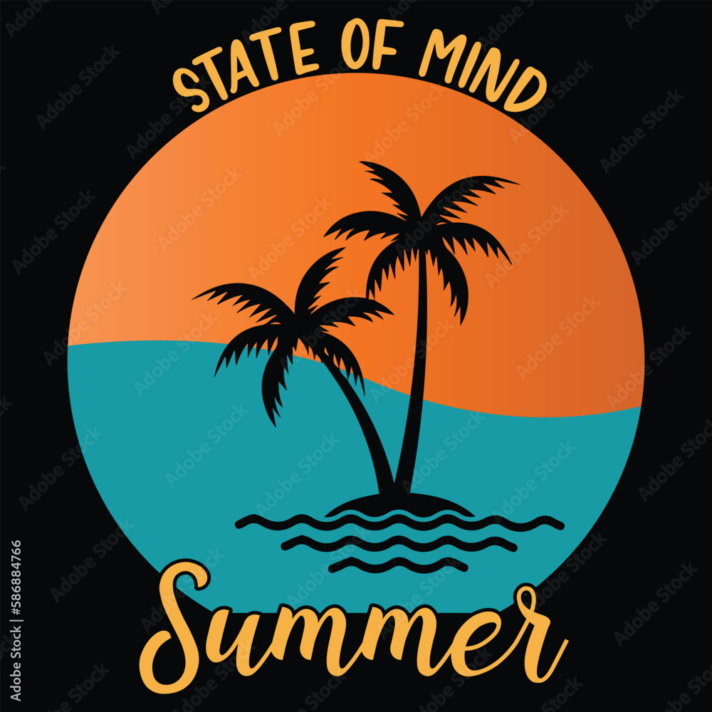 Summer state of mind t-shirt design