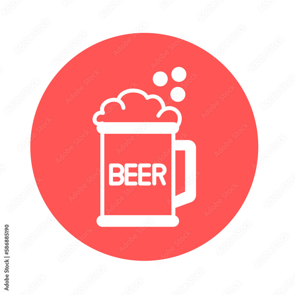 Beer mug Vector Icon

