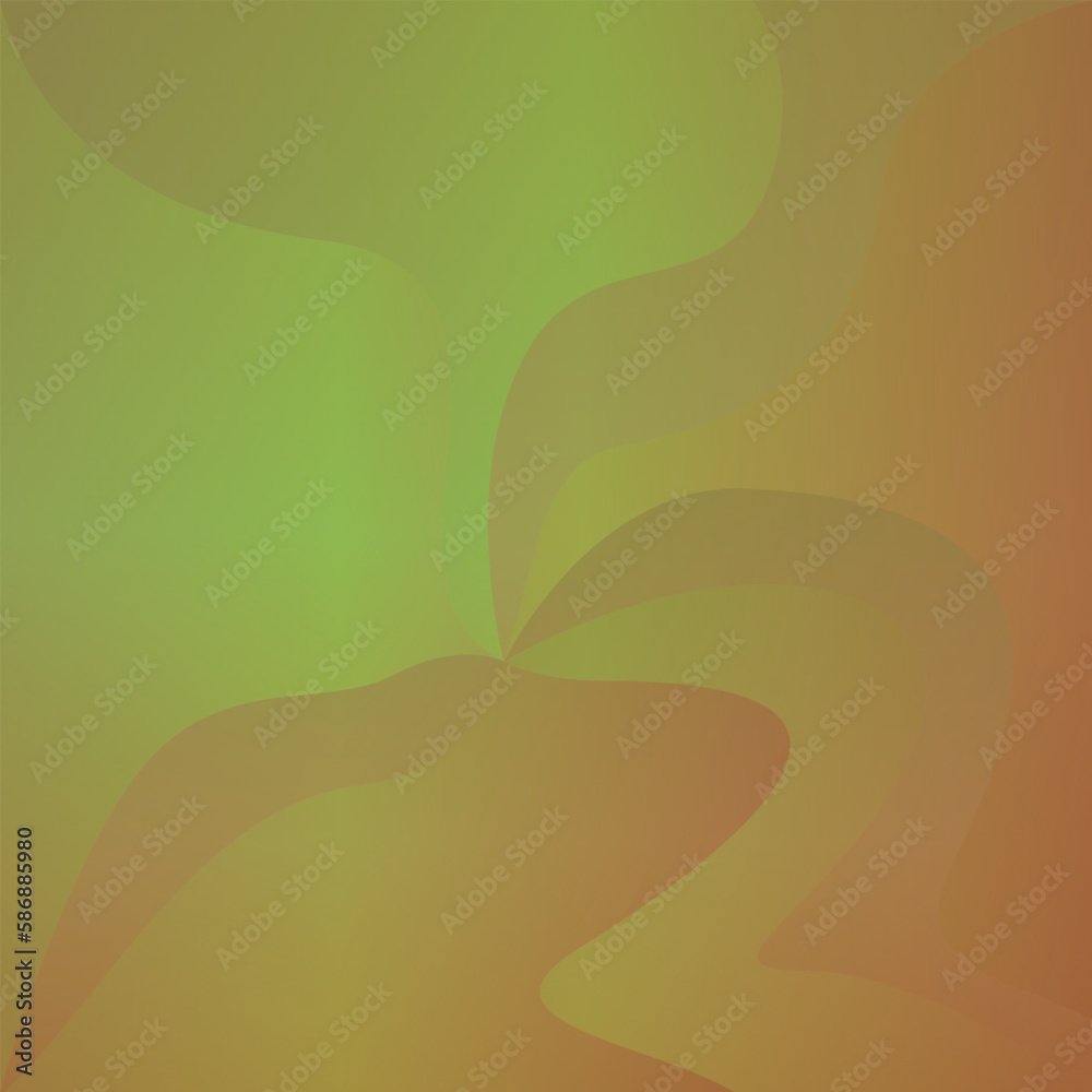 abstract background with smooth wavy lines in green and orange colors abstract background with smooth wavy lines in green and orange colors