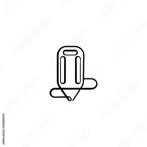 Rescue Board Line Style Icon Design