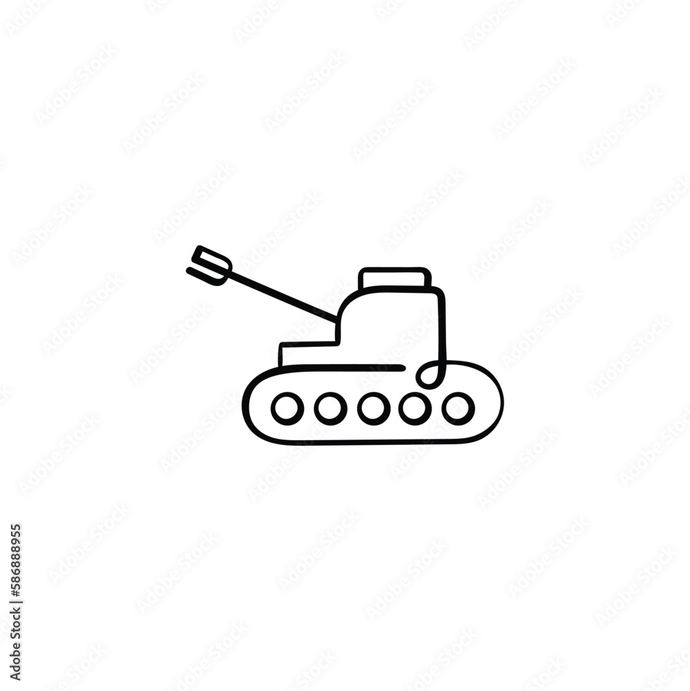 Tank Line Style Icon Design Tank Line Style Icon Design